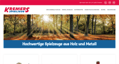 Desktop Screenshot of kremers-spielzeug.de